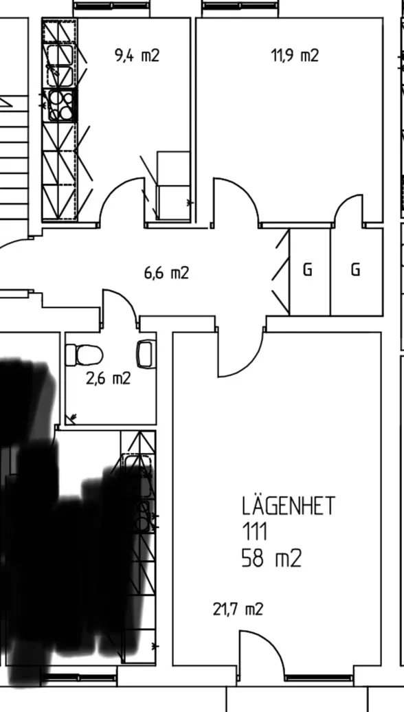 Hyreslägenhet på Karlavägen i Hästveda