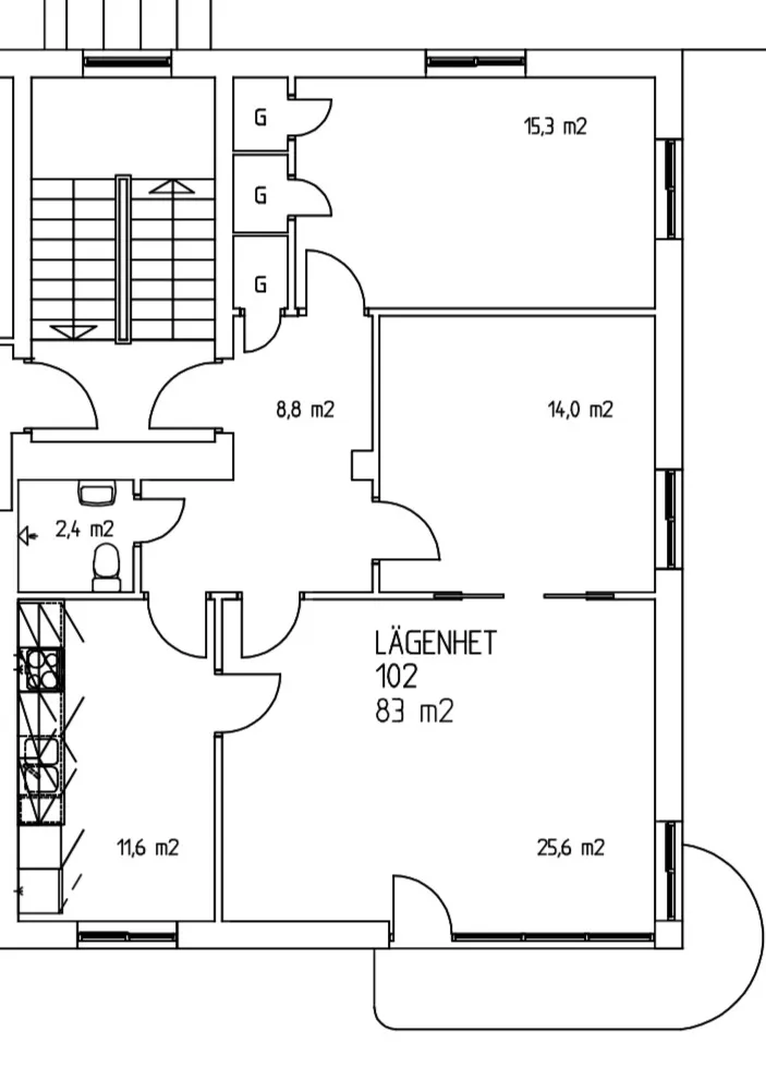 Hyreslägenhet på Karlavägen i Hästveda