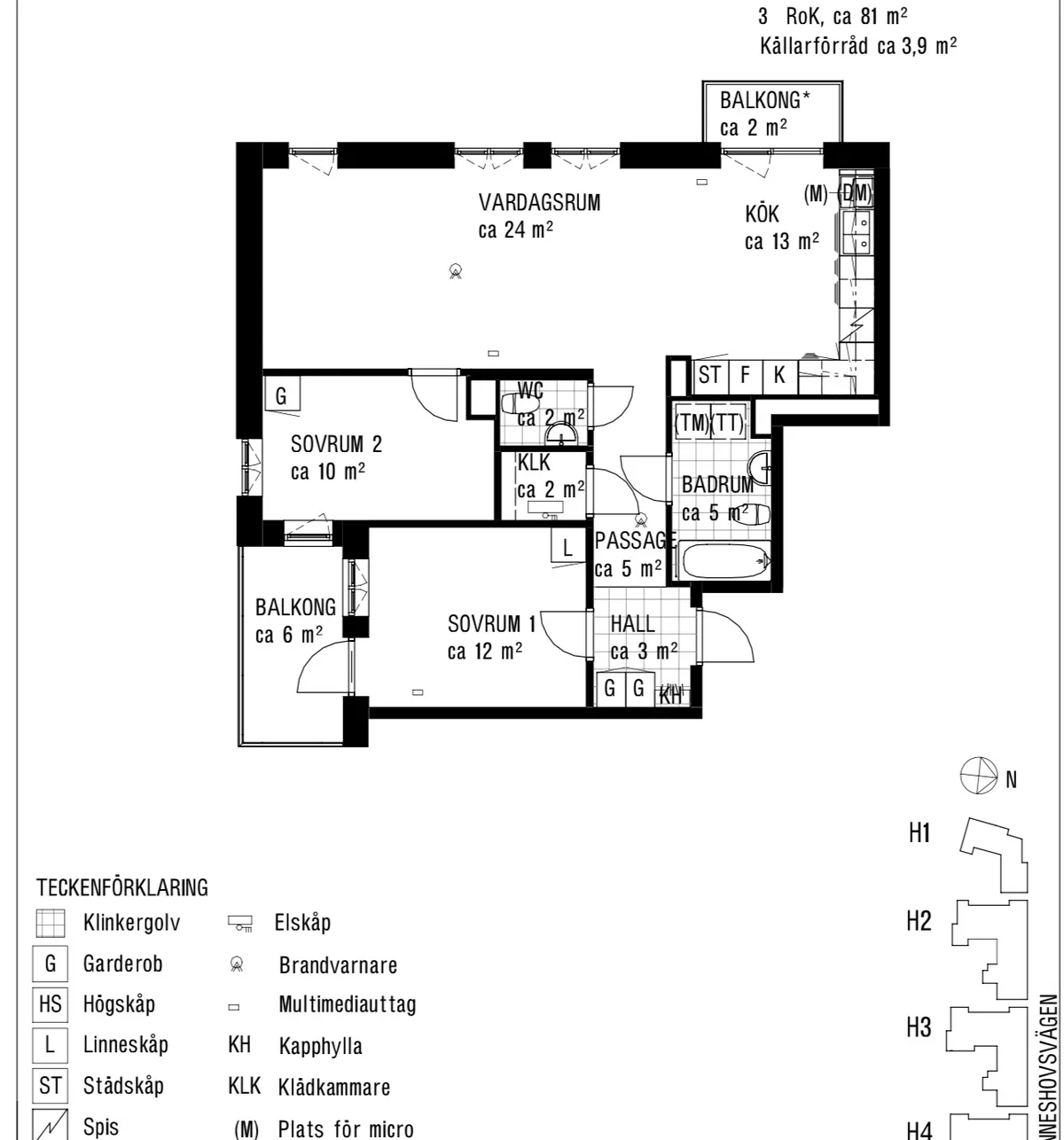 Hyreslägenhet på Johanneshovsvägen i Enskede Gård