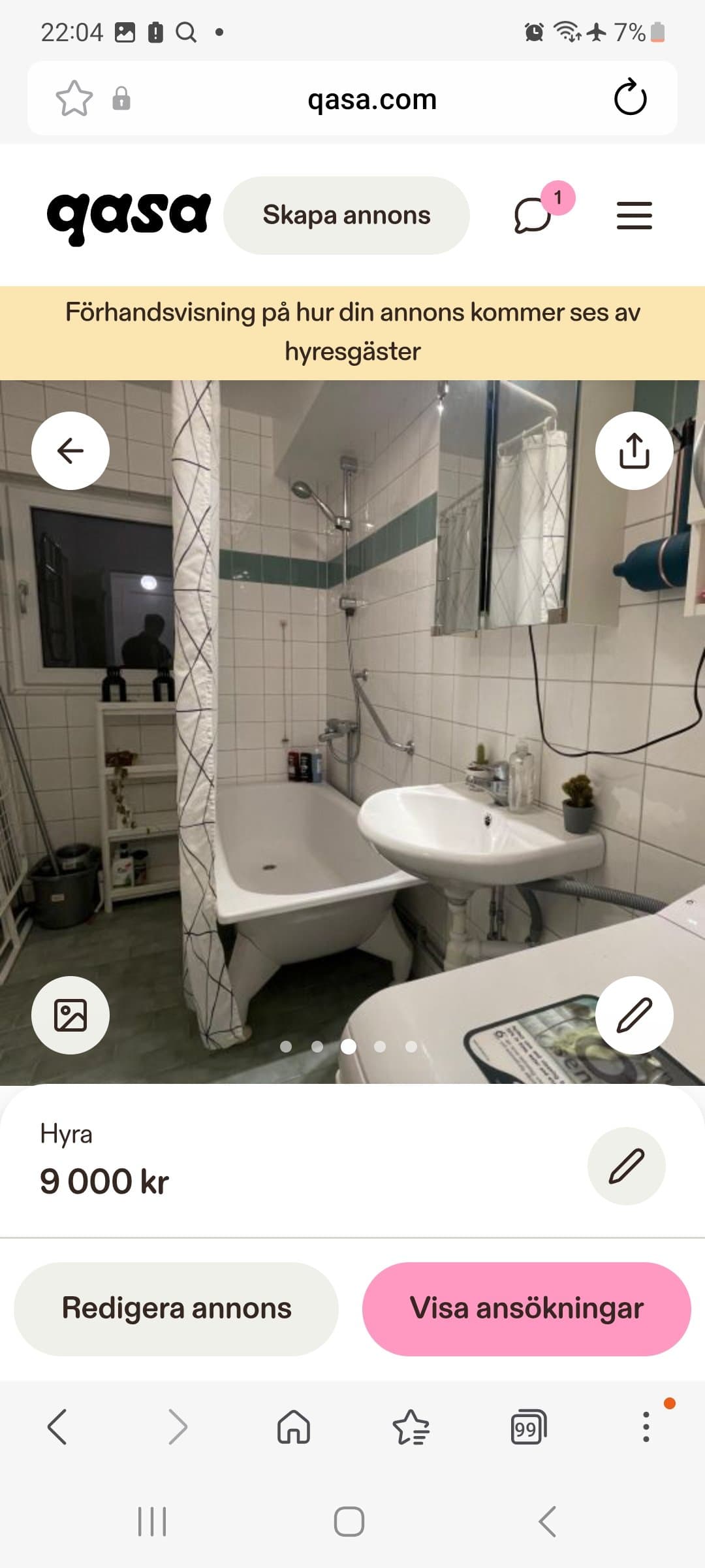 Hyreslägenhet på Spånga i spanga
