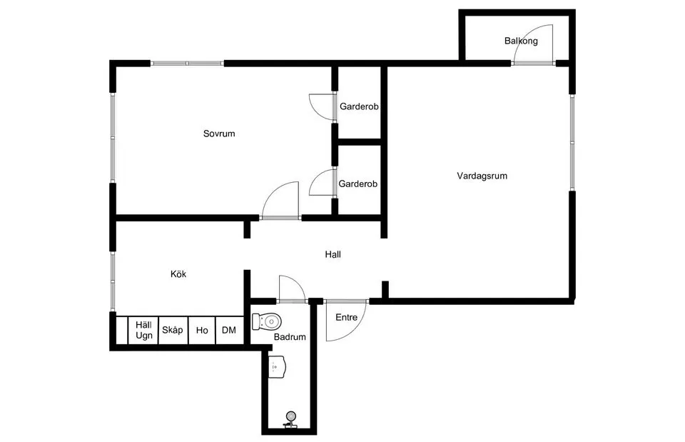 Hyreslägenhet på Ölsremma i olsremma
