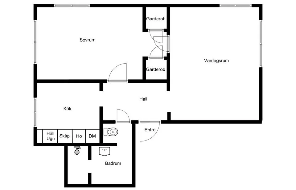 Hyreslägenhet på Ölsremma i olsremma