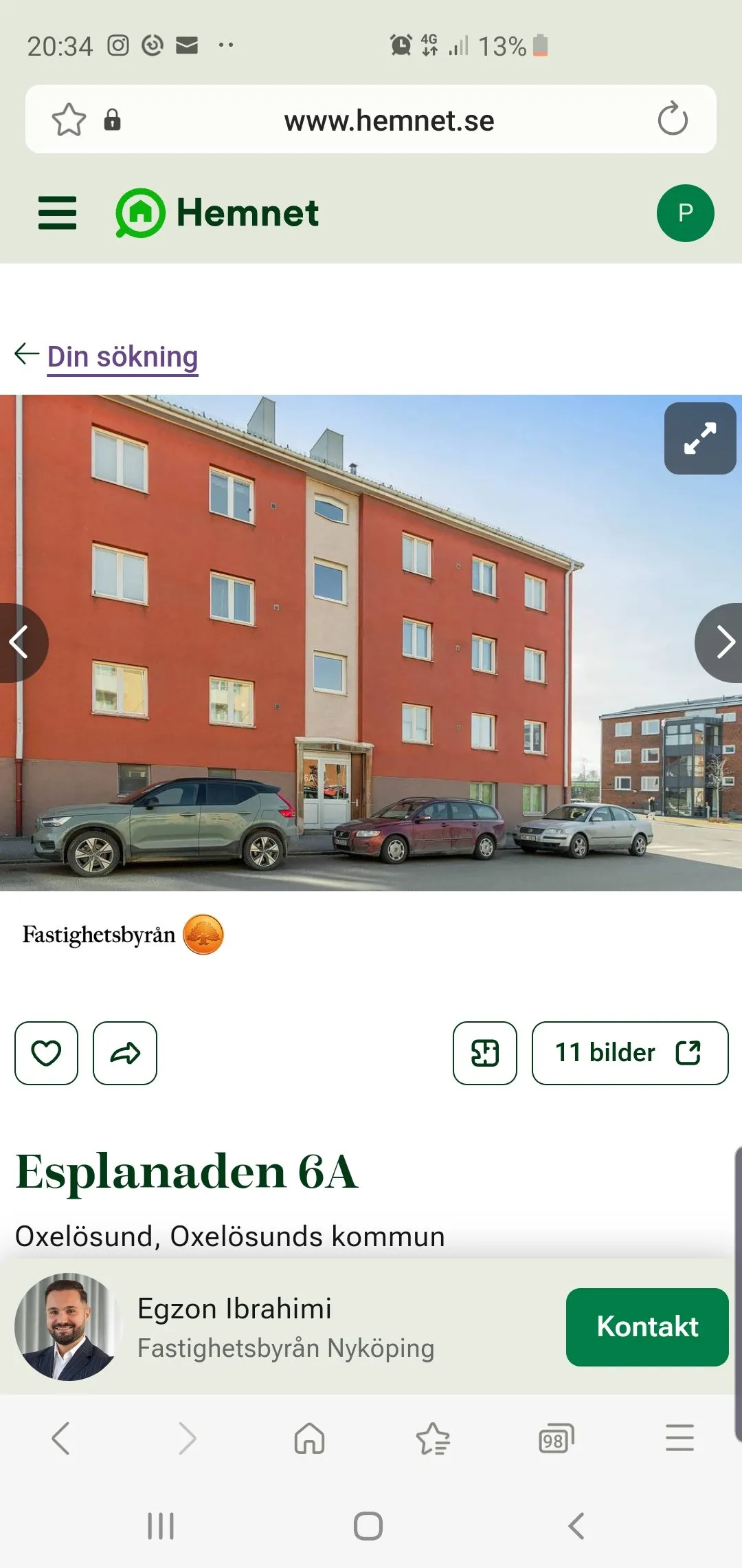 Hyreslägenhet på Oxelösund i oxelosund