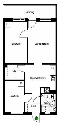 Hyreslägenhet på Spånga i spanga