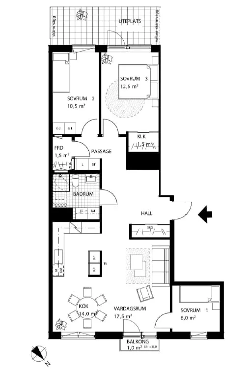 Hyreslägenhet på Solna i solna