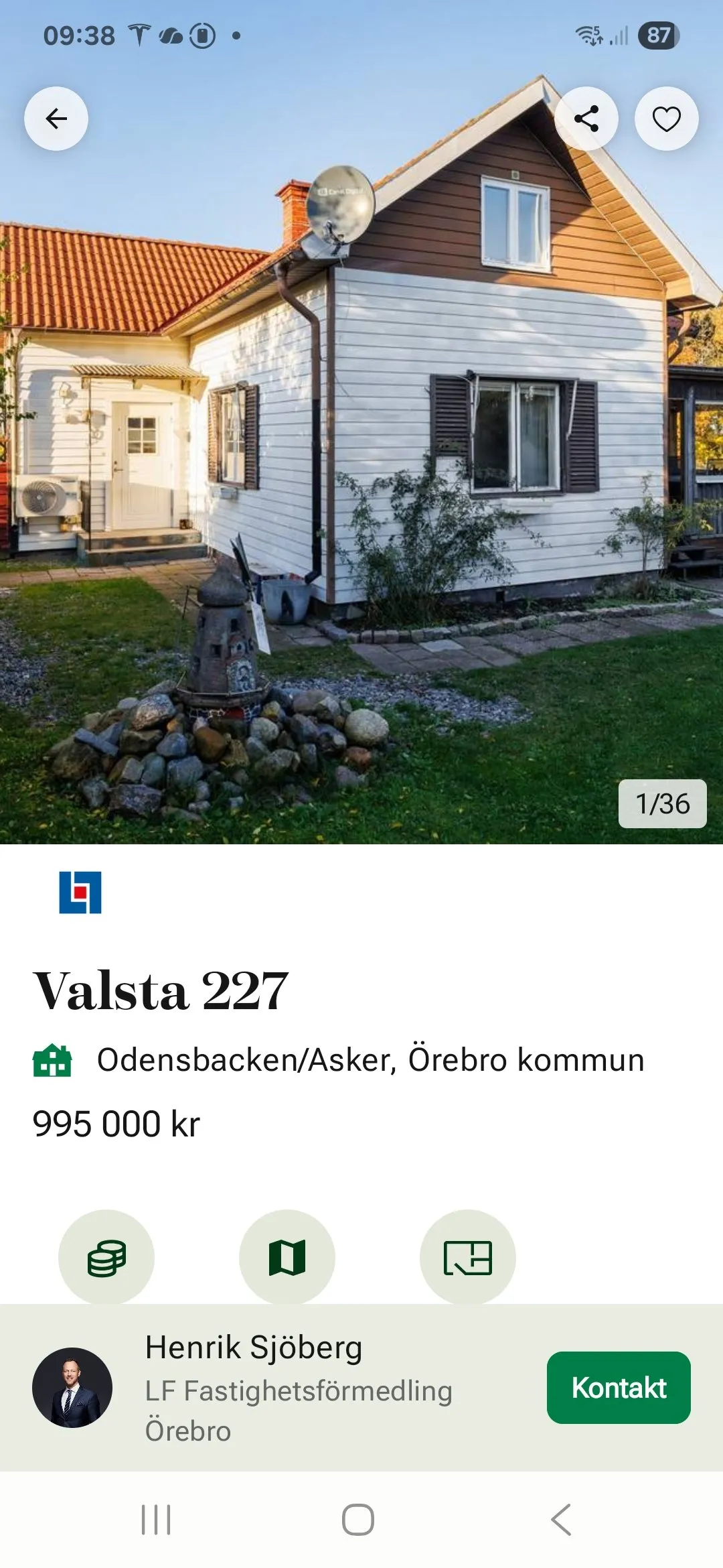 Hus på Valstavägen i Örebro