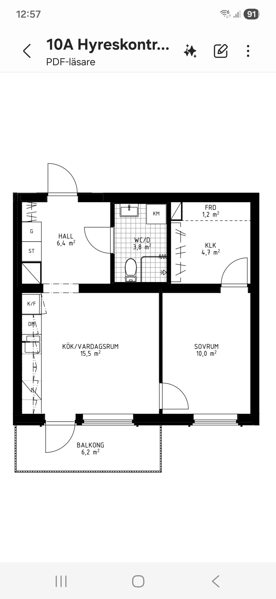 Hyreslägenhet på Skogås i skogas