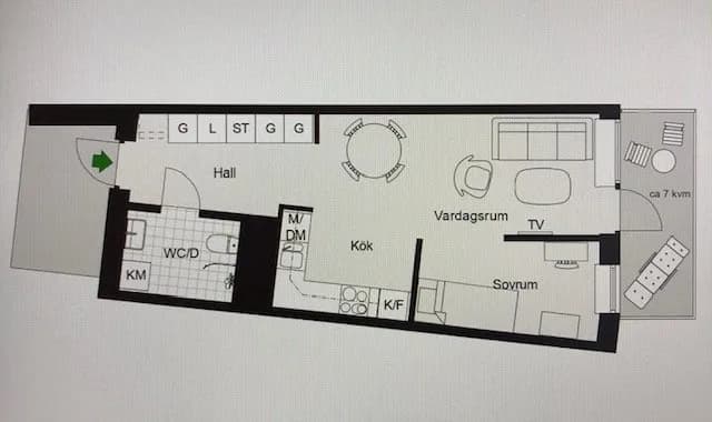 Hyreslägenhet på Täby i taby