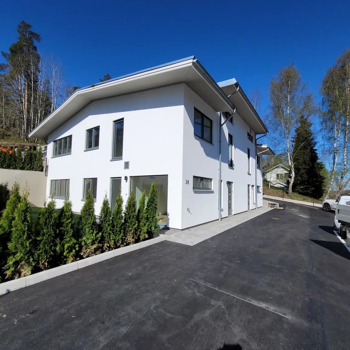 Parhus på Fornborgsvägen i Huddinge