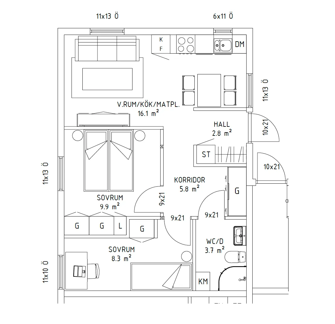 Hyreslägenhet på Stenkullen i stenkullen