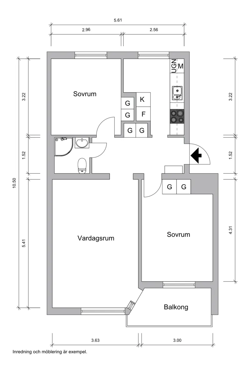 Hyreslägenhet på Borås i boras