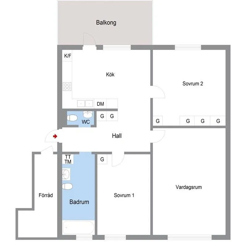 Hyreslägenhet på Norsborg i norsborg